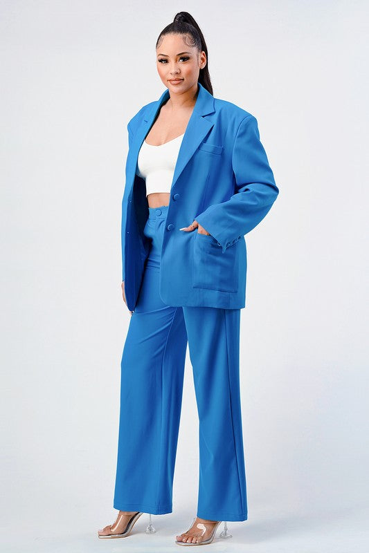 LOOSE FIT BLAZER AND PANTS