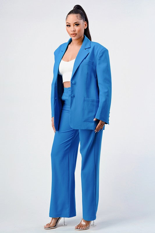 LOOSE FIT BLAZER AND PANTS