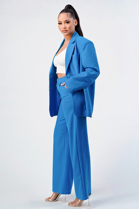 LOOSE FIT BLAZER AND PANTS