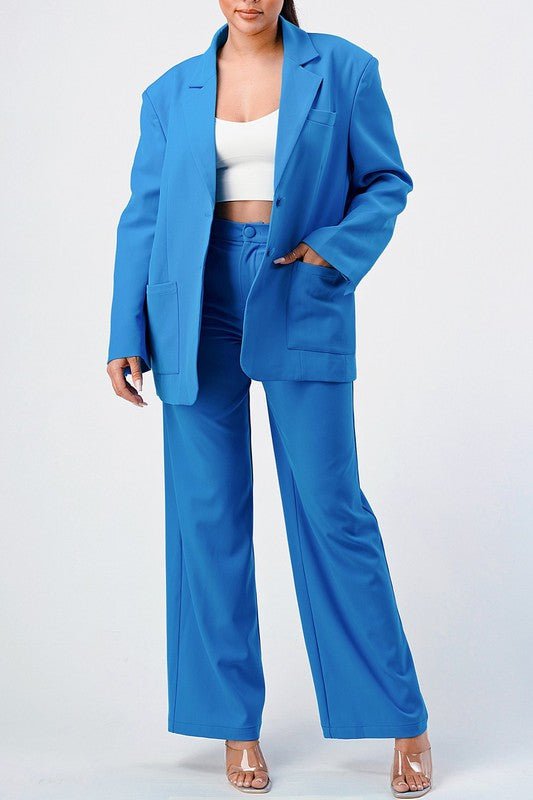 LOOSE FIT BLAZER AND PANTS