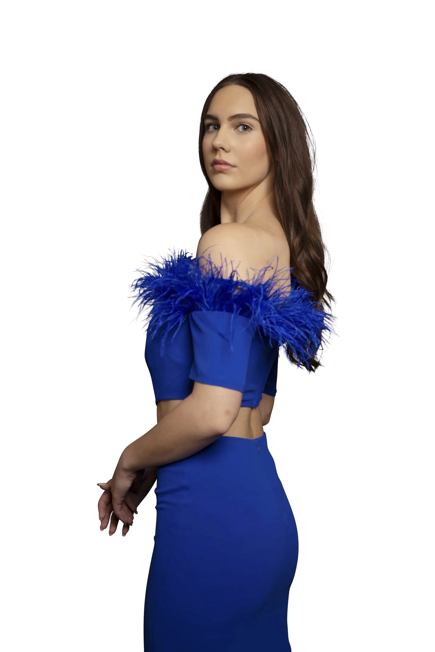 Blue Feather Dress