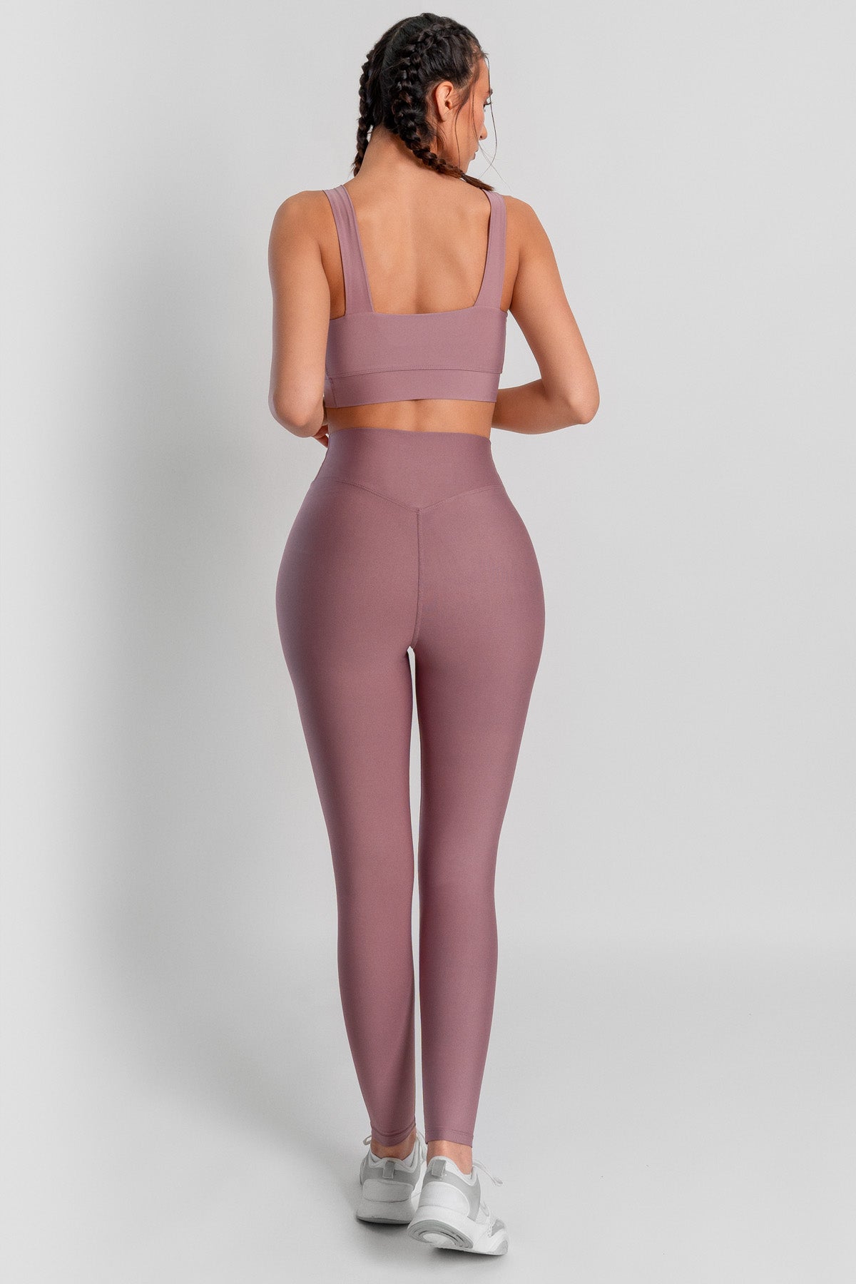 Waist Detailed High Waist Rose Sport Leggings