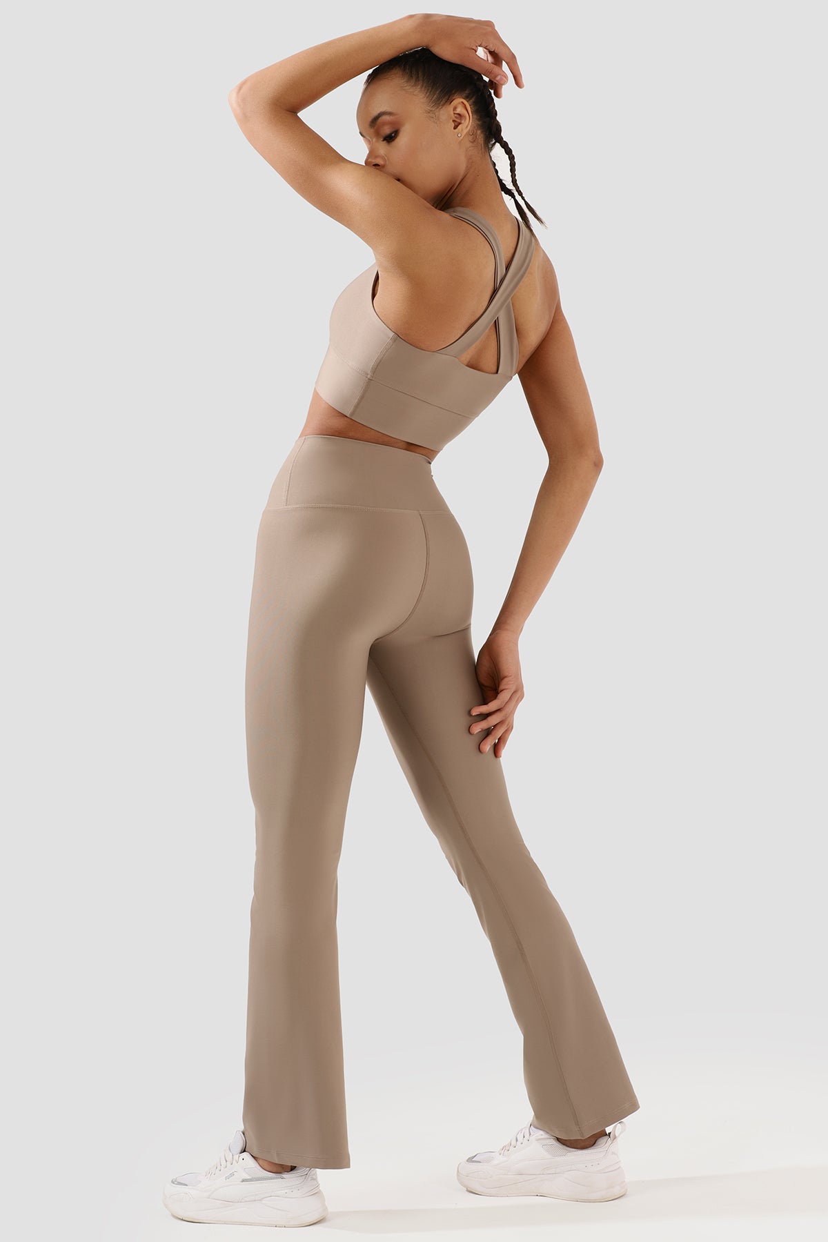Square Neck Stone Color Sports Bra