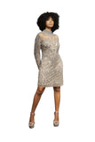 Nude Silver Short Dress