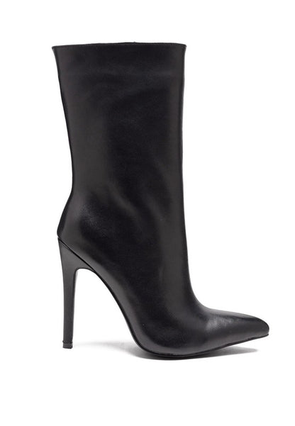 NAGINI Over Ankle Pointed Toe High Heeled Boot