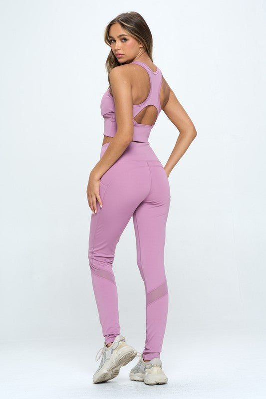 Women's Two Piece Activewear Set Cut Out Detail