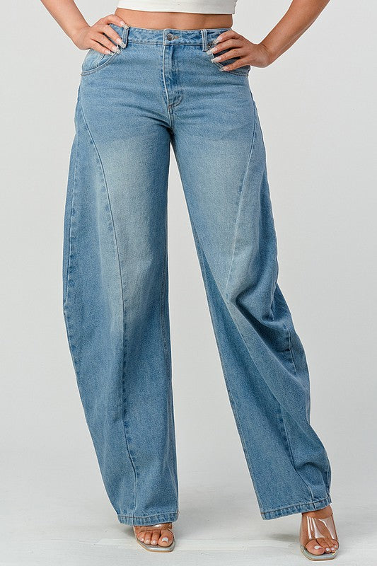 Athina Wide Leg Denim Jeans