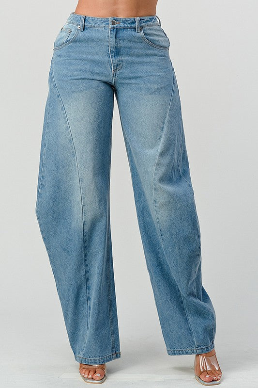 Athina Wide Leg Denim Jeans