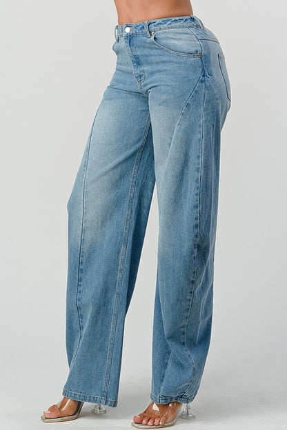 Athina Wide Leg Denim Jeans