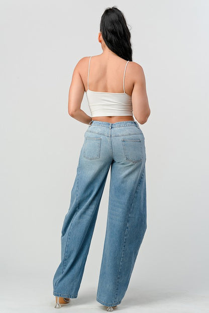 Athina Wide Leg Denim Jeans