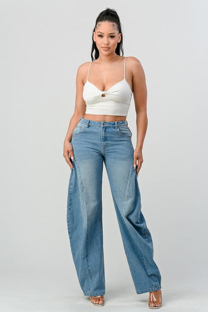 Athina Wide Leg Denim Jeans