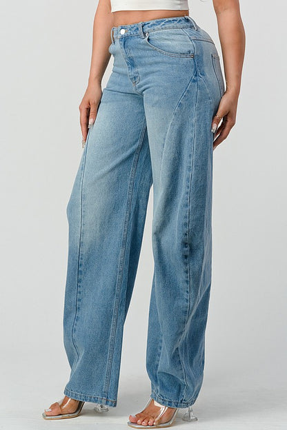 Athina Wide Leg Denim Jeans