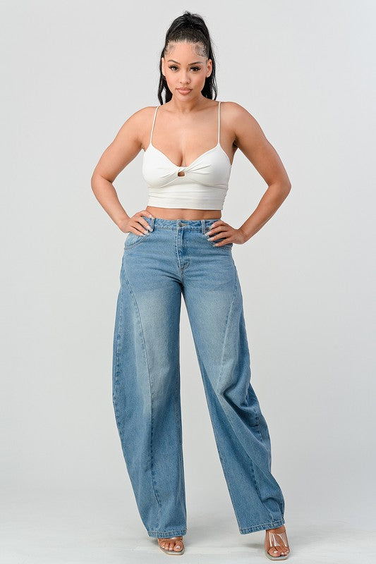 Athina Wide Leg Denim Jeans