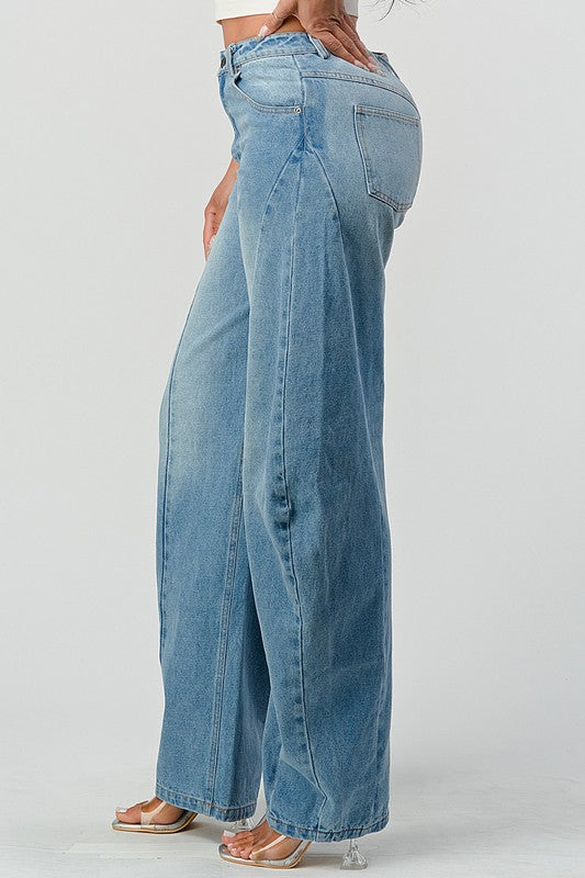 Athina Wide Leg Denim Jeans