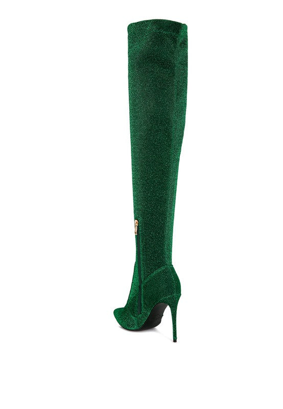 Tigerlily High Heel Knitted Long Boots