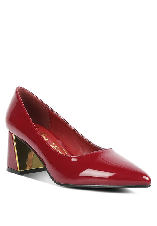  Zaila Metallic Accent Block Heel Pumps