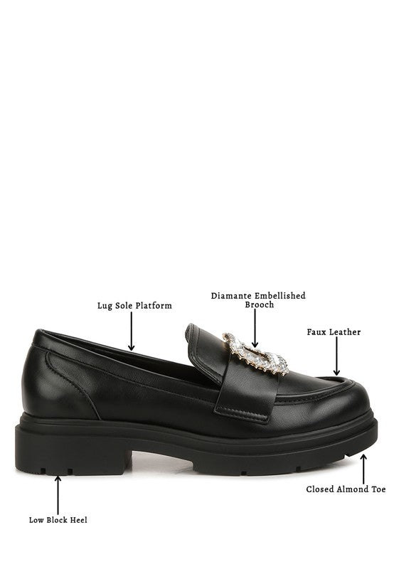 Bossi Loafers With Buckle Embellishment