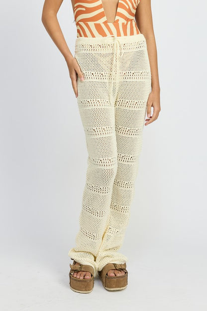 CROCHET PANTS WITH DRAWSTRINGS