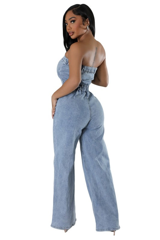 WOMEN FASHION DENIM JUMPSUIT