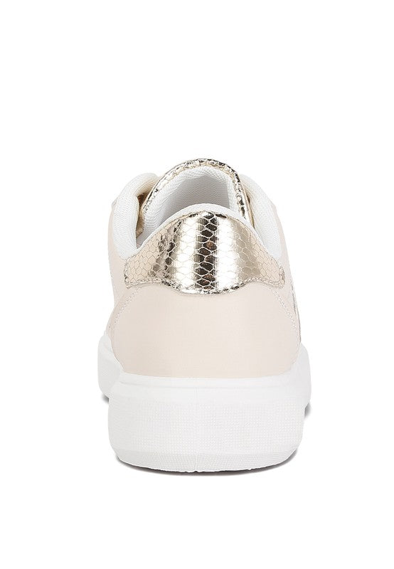 Claude Faux Leather Back Panel Detail Sneakers